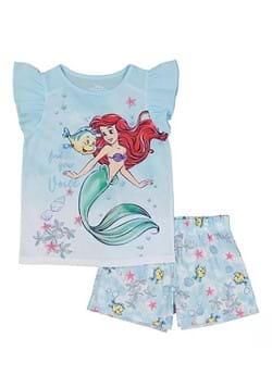 Girls The Little Mermaid Find Your Voice Sleep Shorts Sets