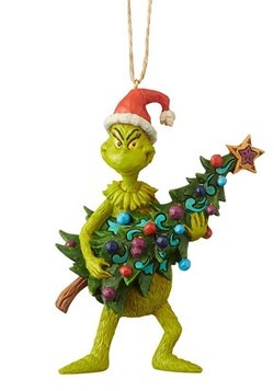 Grinch Holding Tree Jim Shore Ornament