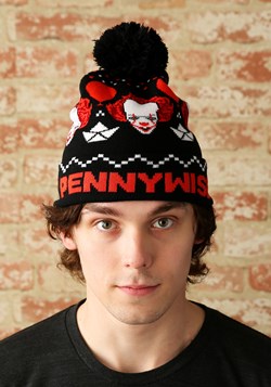 IT Pennywise Ugly Christmas Pom Beanie Update