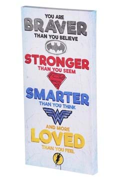 Justice League 12 X 24 Inspirational Canvas Wall Decor