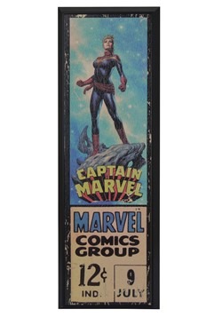 Marvel Captain Marvel 8” x 27” Framed Print Wall Art