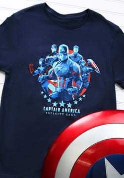 Marvel Saga Captain America Navy Adult T-Shirt Update1