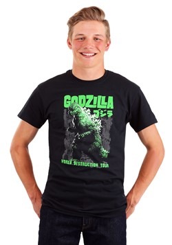 Men's Godzilla World Destruction Tour Black T-Shir