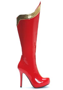 Red and Gold Sexy Superhero Boots