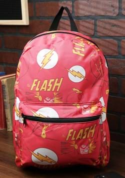 The Flash All-Over Comic Book Print Backpack