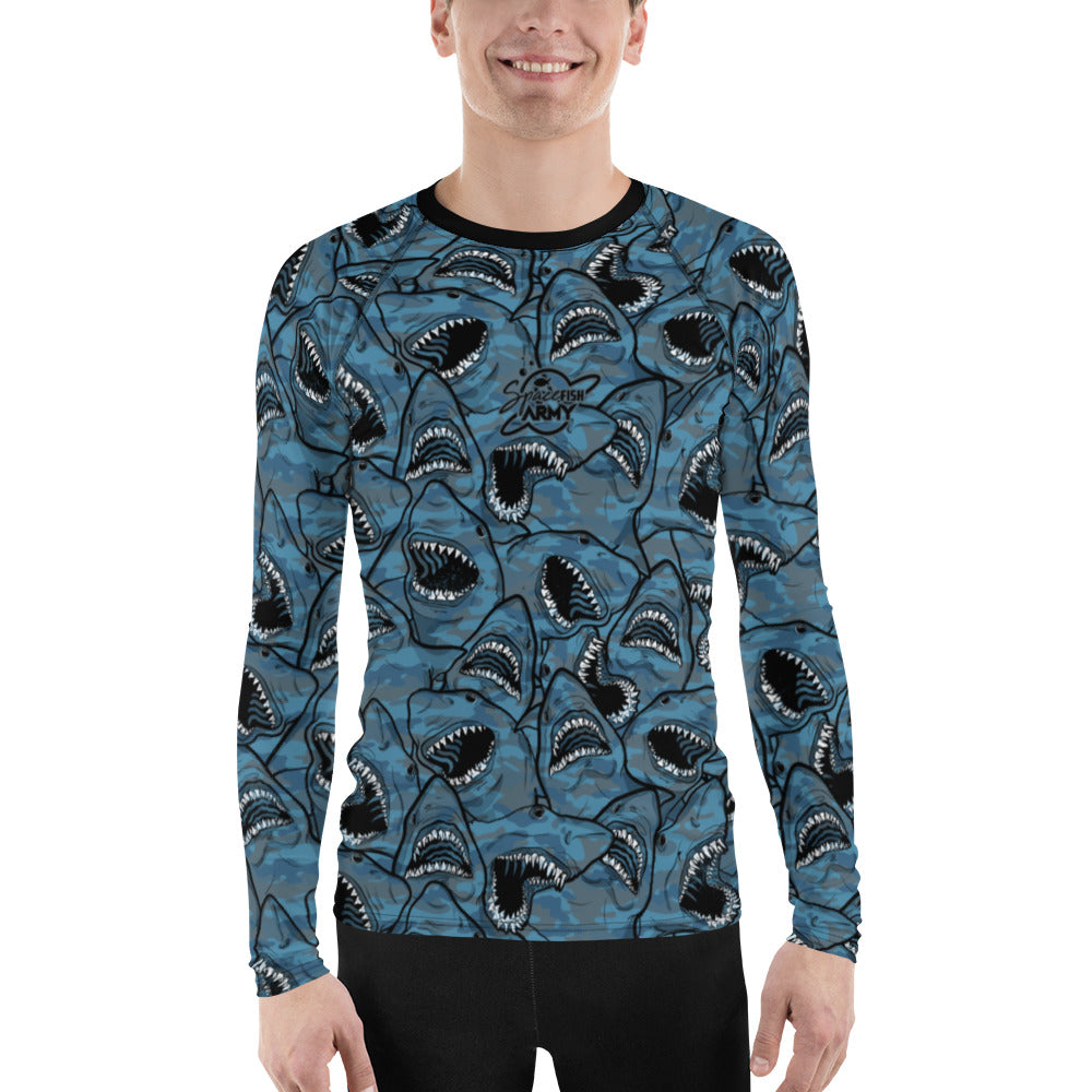 MENS Eco-friendly Shark Camo Rashguard