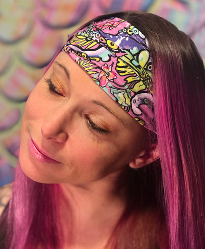 Eco-Friendly Octofloral Splatterparty Scuba Head Band