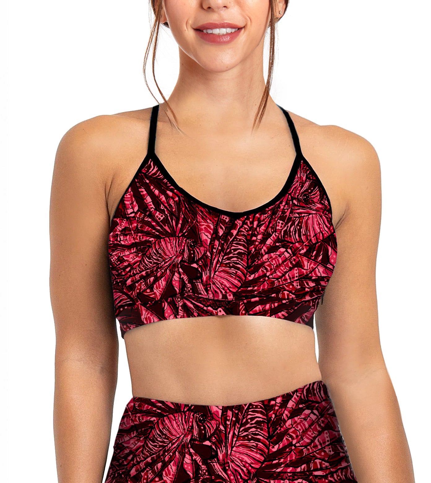 Eco-friendly Lionfish Invasion Bikini Sports Bra Hybrid