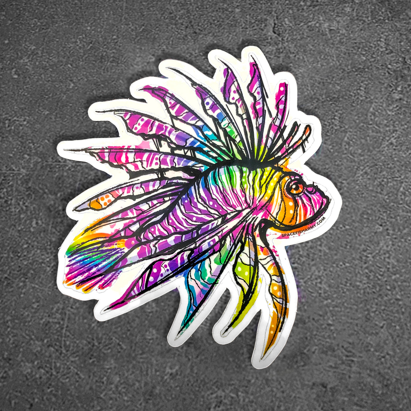 Lionfish Roars Sticker