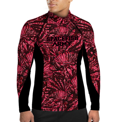 MENS Eco-friendly Lionfish Invasion High Neck Rashguard