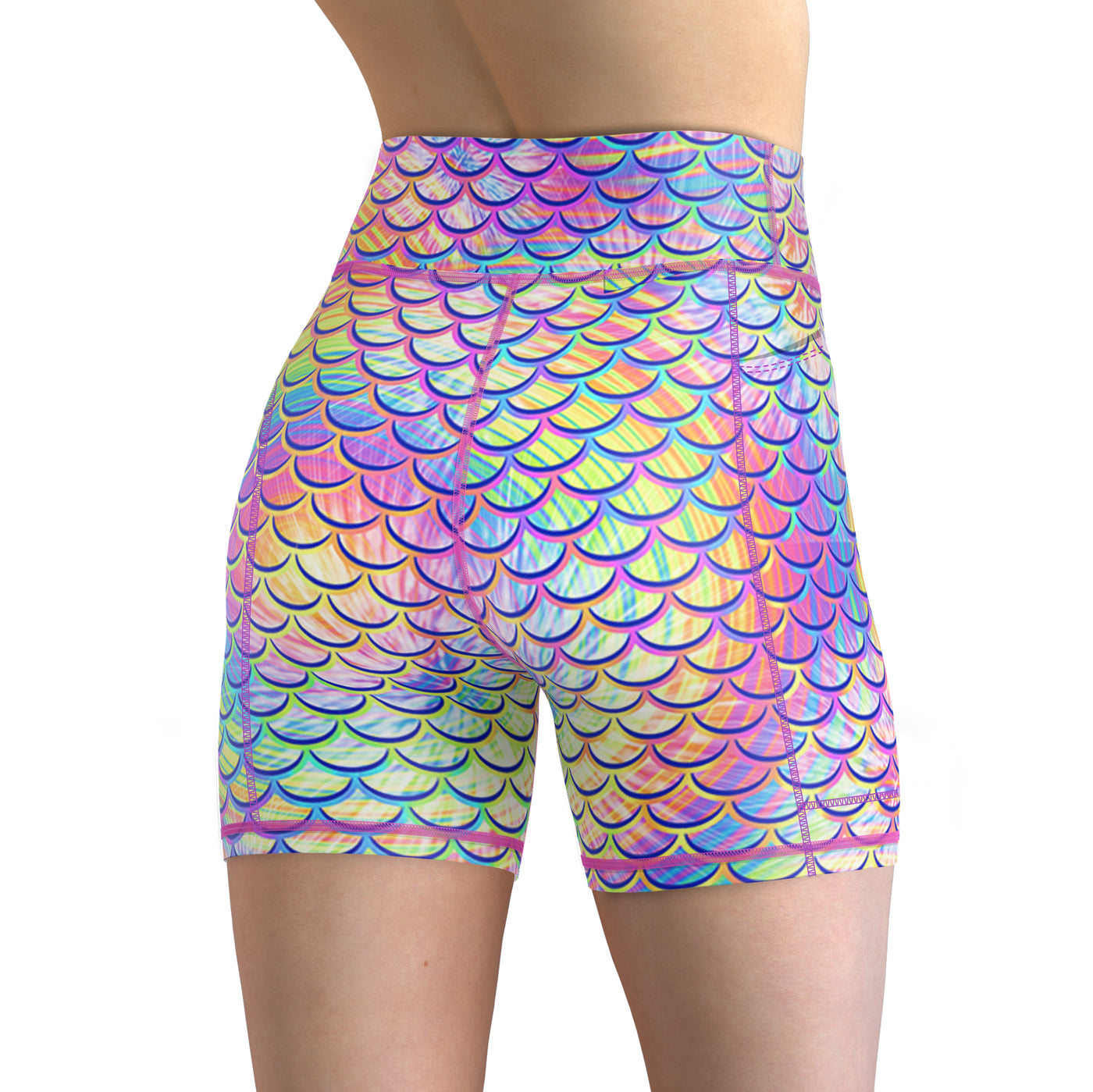 Eco-Friendly Psychedelic Mermaid Shorts