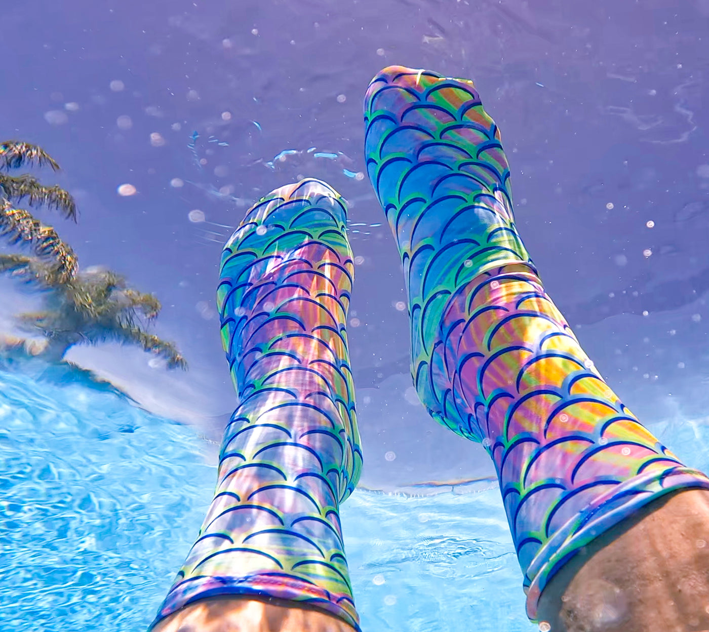 Under water Psychedelic Mermaid Dive Socks