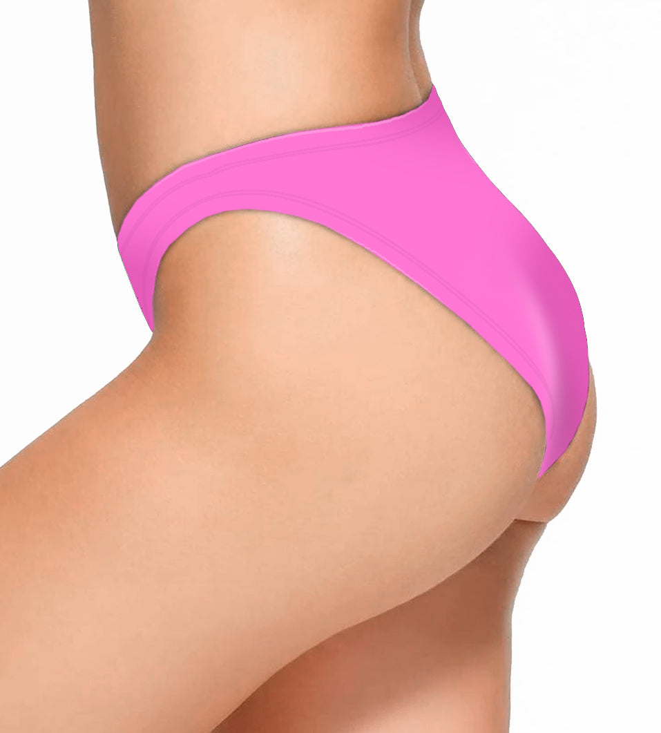 Eco-friendly Sunset Pink Cheeky Bikini Bottoms