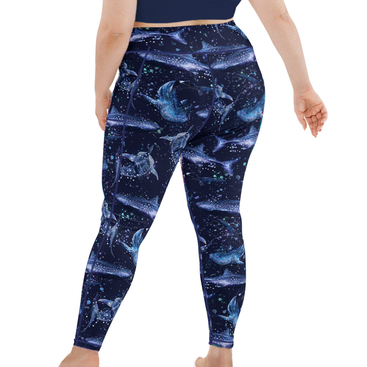 Eco-Friendly Whale Shark Wonderland Plus Size Leggings