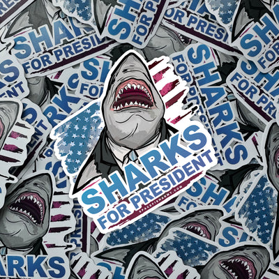 Sharks for President Sticker