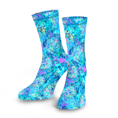 Eco-friendly Turtle Tie Dye Dive Socks