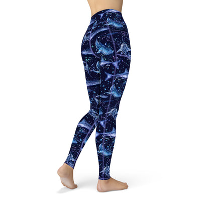 Eco-Friendly Whale Shark Wonderland Contour Leggings