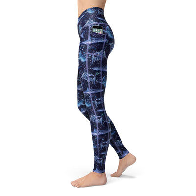 Eco-Friendly Whale Shark Wonderland Contour Leggings