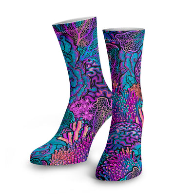 Eco-friendly Coral Kaleidoscope Dive Socks