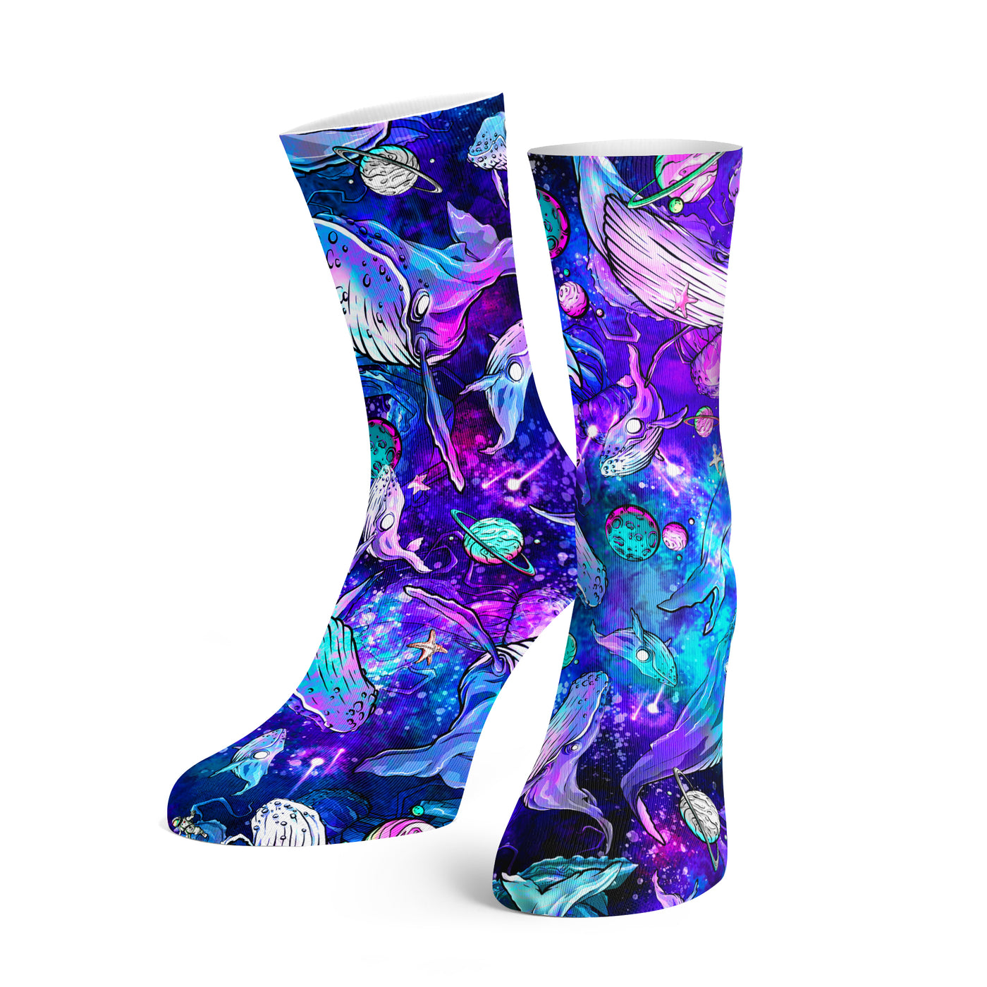 Eco-friendly Cosmic Whale Dive Socks