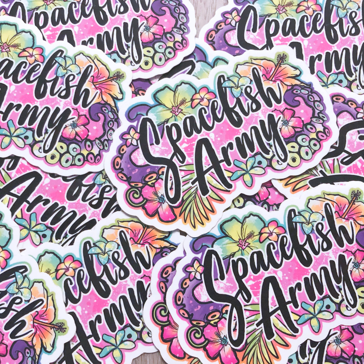 Spacefish Army Octofloral Sticker