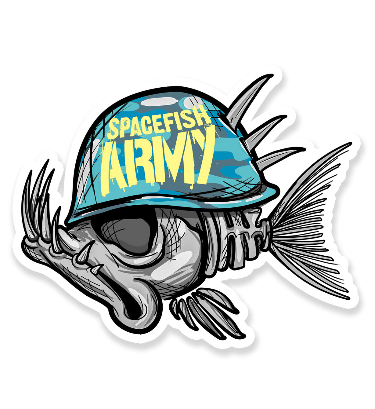 Spacefish Soldier Sticker