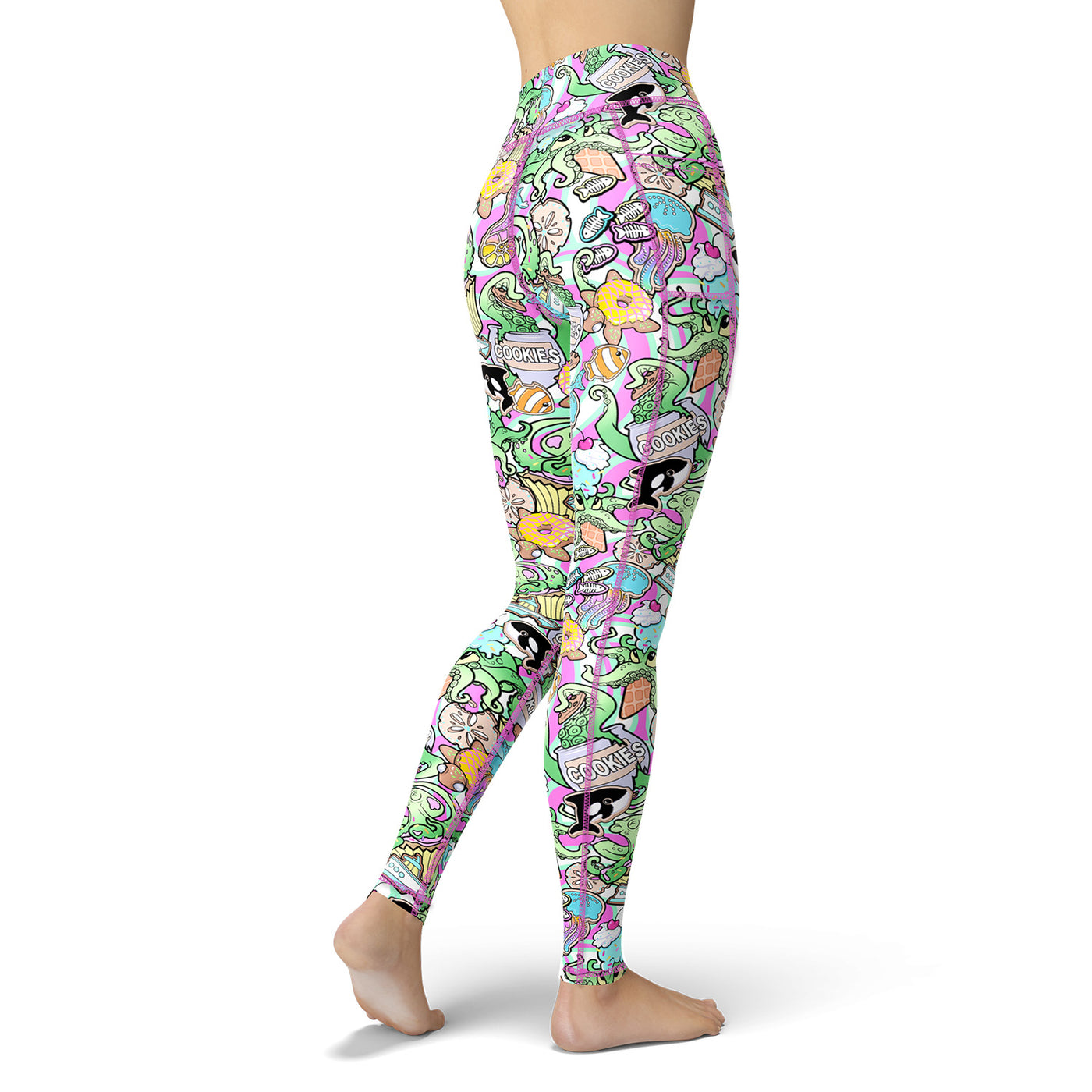 Eco-Friendly Candy Octopus Contour Leggings