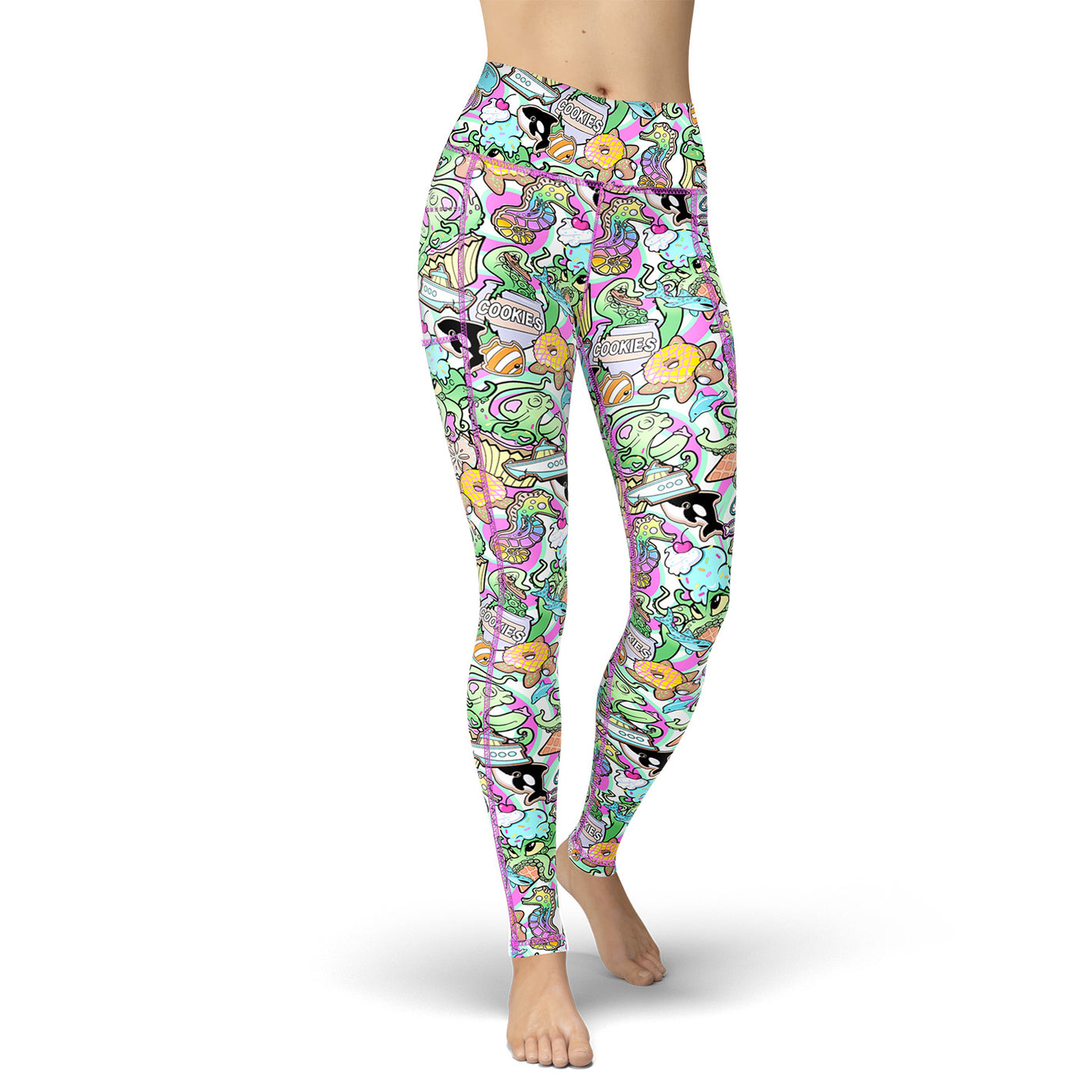 Eco-Friendly Candy Octopus Contour Leggings