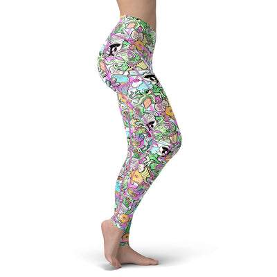 Eco-Friendly Candy Octopus Contour Leggings