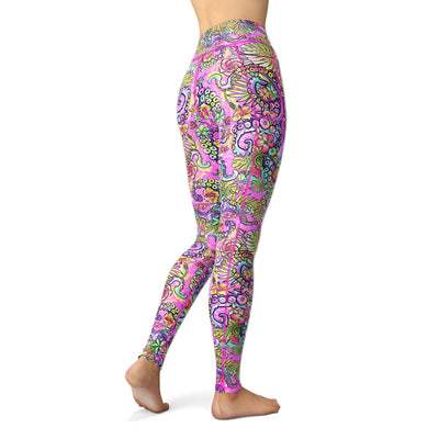 Eco-friendly Octofloral Splatterparty Contour Leggings