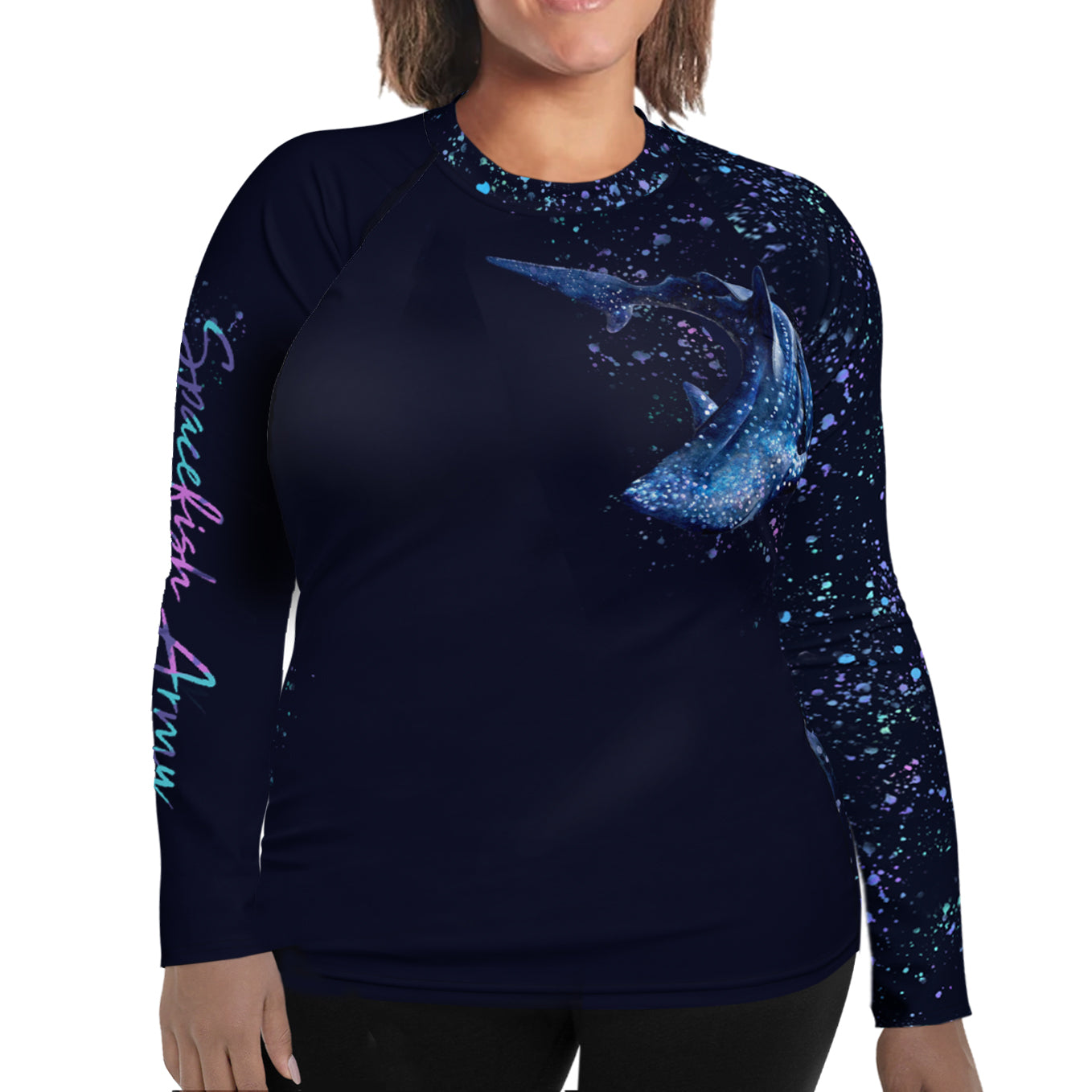 Plus Size Whale Shark Wonderland Rashguard