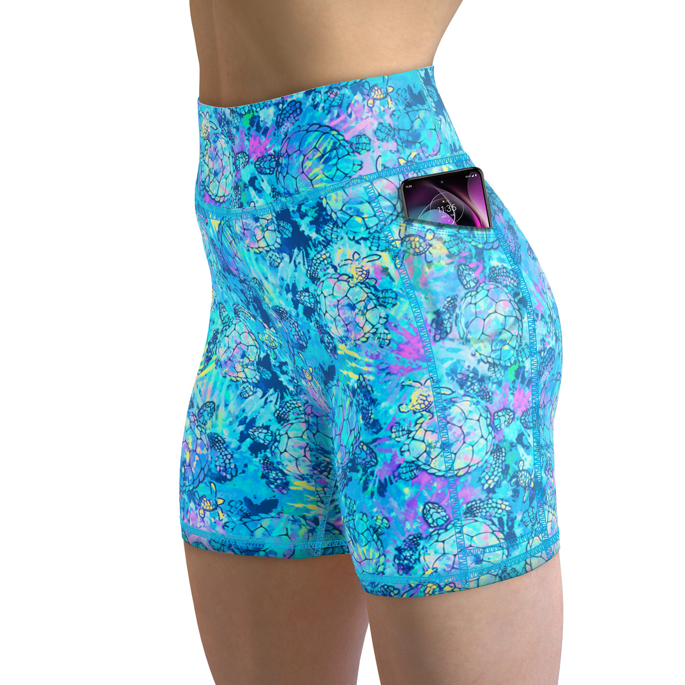 Eco-Friendly Turtle Tie Dye Shorts