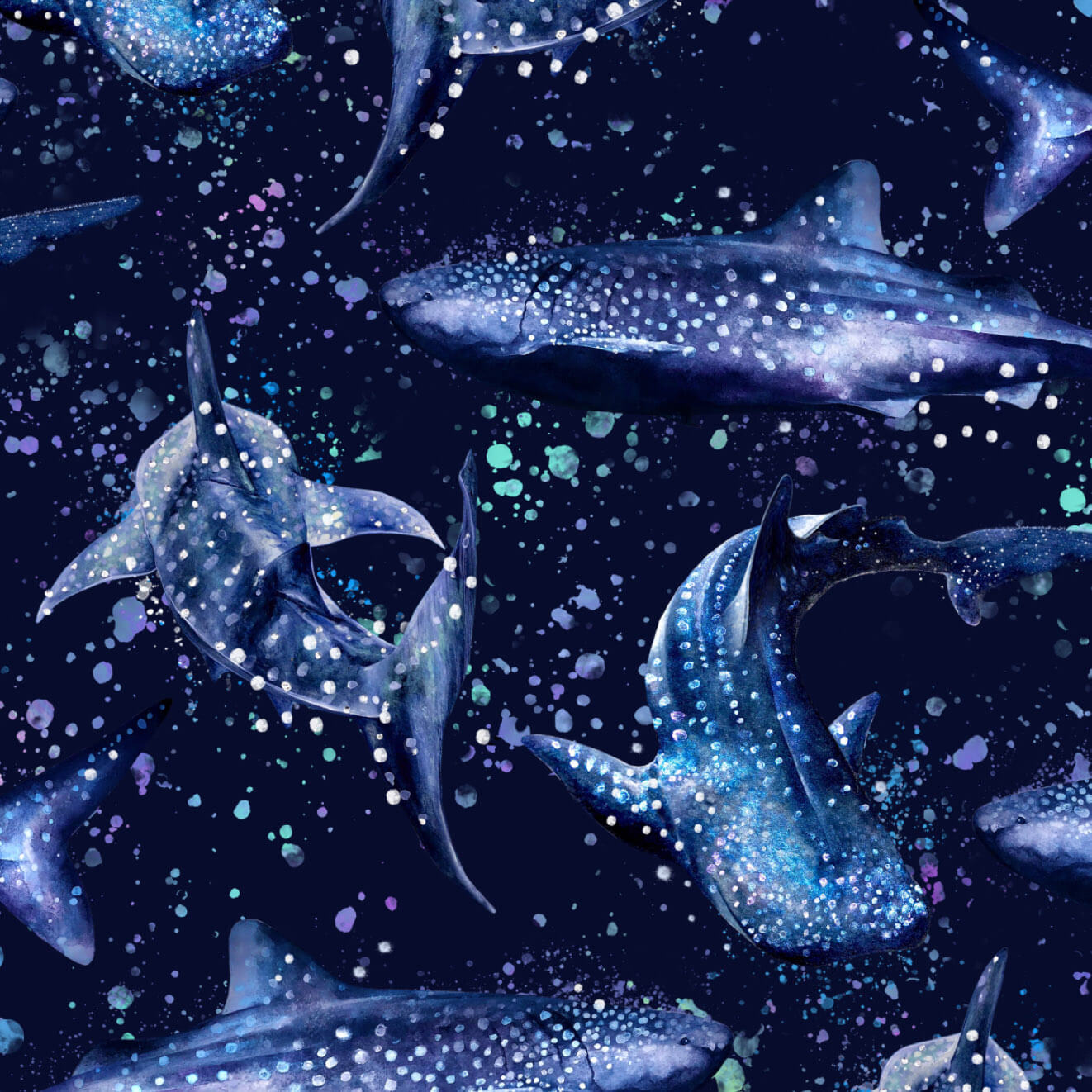 Eco-Friendly Whale Shark Wonderland Plus Size Leggings